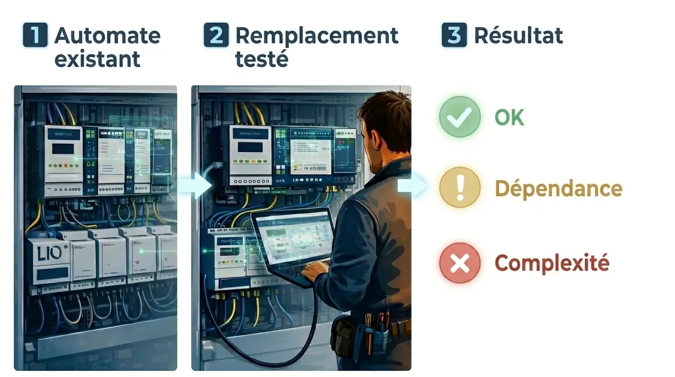 Sortir de la théorie. Tester le remplacement d'automates en conditions réelles.